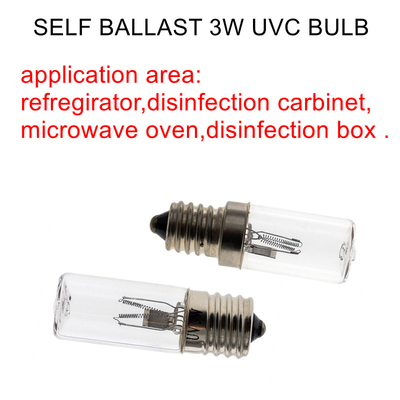 0.29A শক্তিশালী UVC লাইট বাল্ব 4W স্বয়ং ব্যালাস্ট UV ওজোন জীবাণুঘটিত বাতি