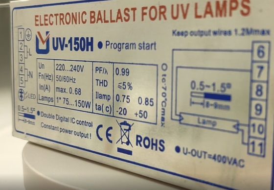 U810 Z1554 ল্যাম্প সমর্থনকারী ব্যালাস্টের জন্য 220V 150W uvc ব্যালাস্ট UV- 150H