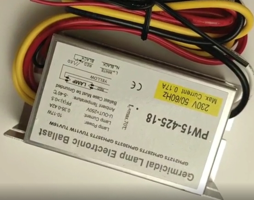 T5 এর জন্য 24V DC ইলেক্ট্রনিক UVC ল্যাম্প ব্যালাস্ট স্টেরিলাইজার 18w 4 পিন