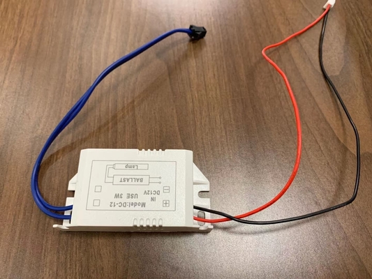 UV ব্যালাস্ট 12VDC ইলেকট্রনিক 3W ব্যালাস্ট UV ছোট শক্তি ব্যাকটেরিয়া হত্যা