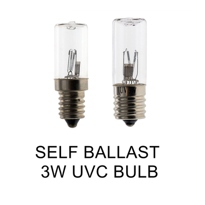 ওজোন E14 UVC লাইট বাল্ব স্বয়ং ব্যালাস্ট ভাইরাস নির্বীজন ক্যাবিনেট
