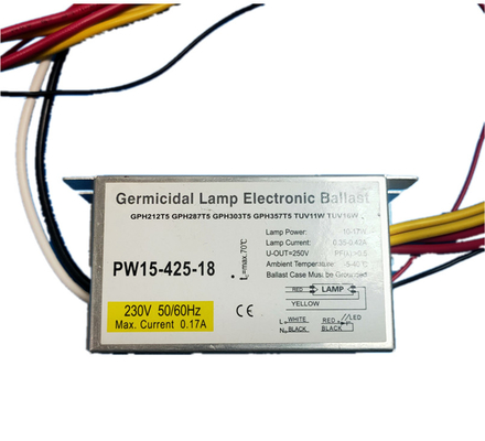 15w আয়রন ইউভি ল্যাম্প ইলেকট্রনিক ব্যালাস্ট 220v - 240v UVC জীবাণুমুক্ত করার জন্য