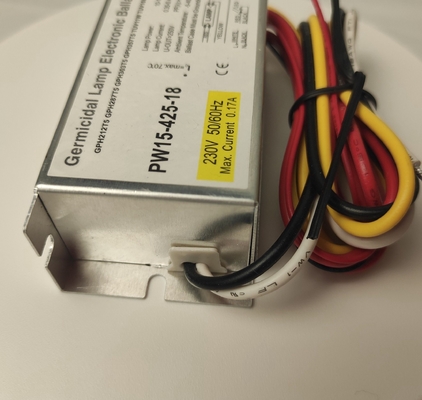 15w আয়রন ইউভি ল্যাম্প ইলেকট্রনিক ব্যালাস্ট 220v - 240v UVC জীবাণুমুক্ত করার জন্য