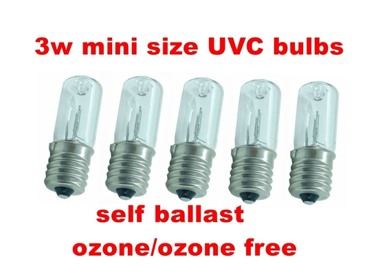 10V 3W UV বাতি স্বয়ং ব্যালাস্টেড UVC হালকা জুতা ক্যাবিনেট নির্বীজন
