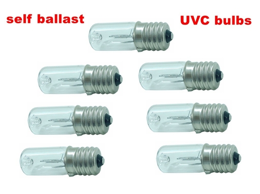 10V 12V DC ইনভার্টার UV জার্মিসাইডাল ল্যাম্প 3W সেলফ ব্যালাস্টেড E17 ল্যাম্প হোল্ডার