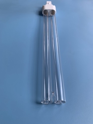পরিষ্কার 60w 95w H আকৃতির UVC লাইট বাল্ব 217 মিমি দৈর্ঘ্য কোয়ার্টজ UV জীবাণু নাশক টিউব