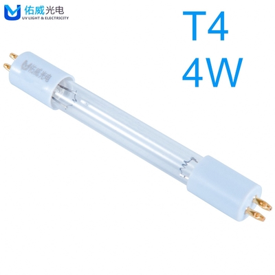 সংক্ষিপ্ত T4 UV UVC জীবাণুমুক্তকরণ ল্যাম্প 4W ওজোন ব্যাকটেরিয়া কিলিং ক্যাবিনেট